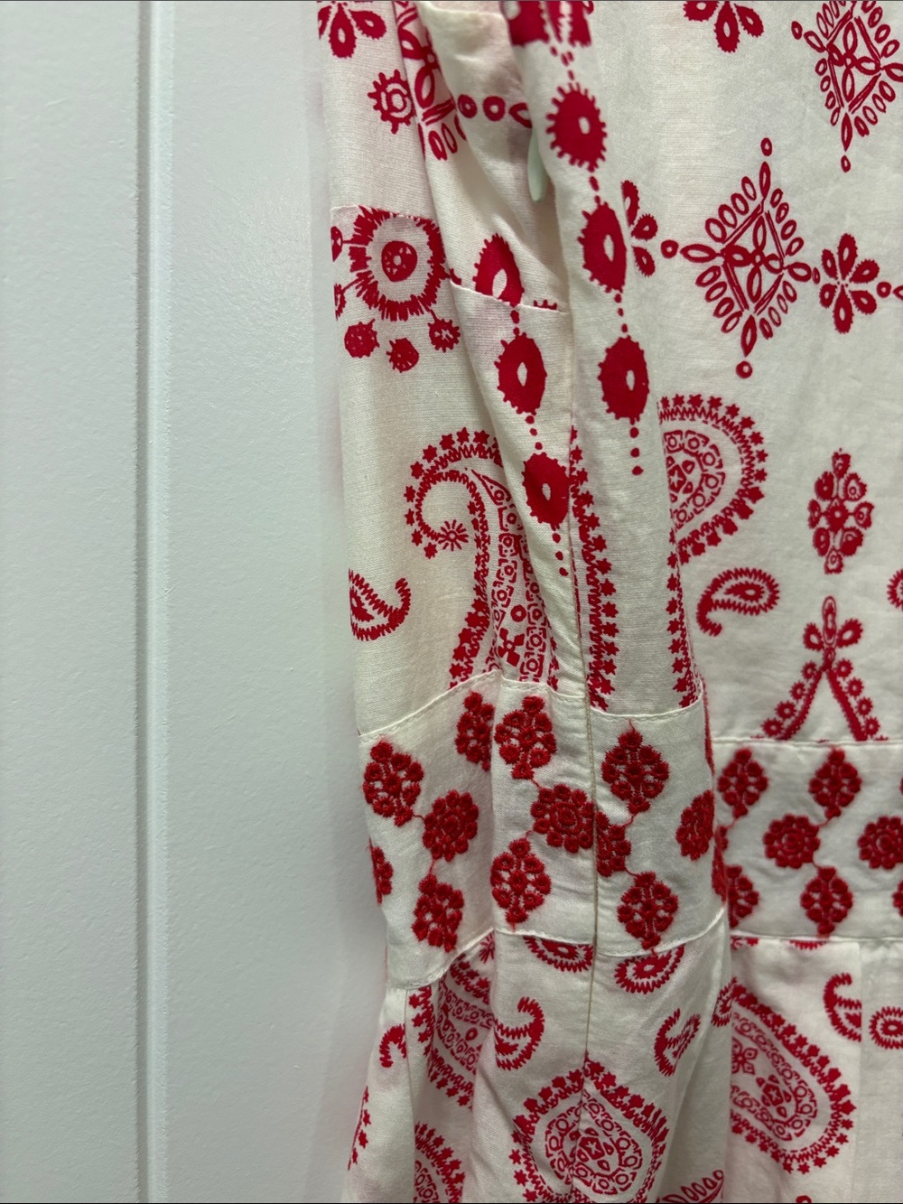 Talbots White Dress with Red Paisley Print - Picture 12 of 12